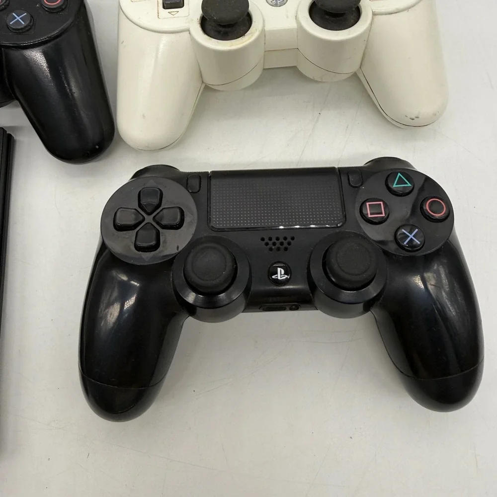 Sony PlayStation Controller Lot PS2 PS3 PS4 Remote Black White For Parts